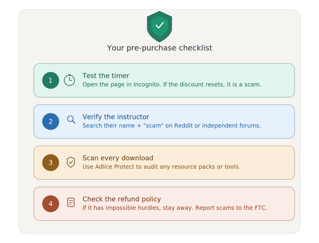 Checklist cybersécurité pour vérifier les formations en ligne avant achat
